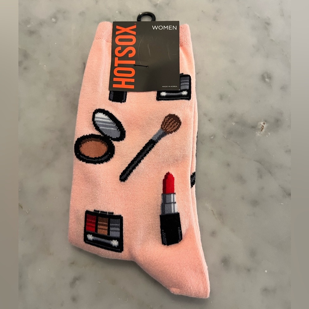 Hotsox brand pink makeup socks